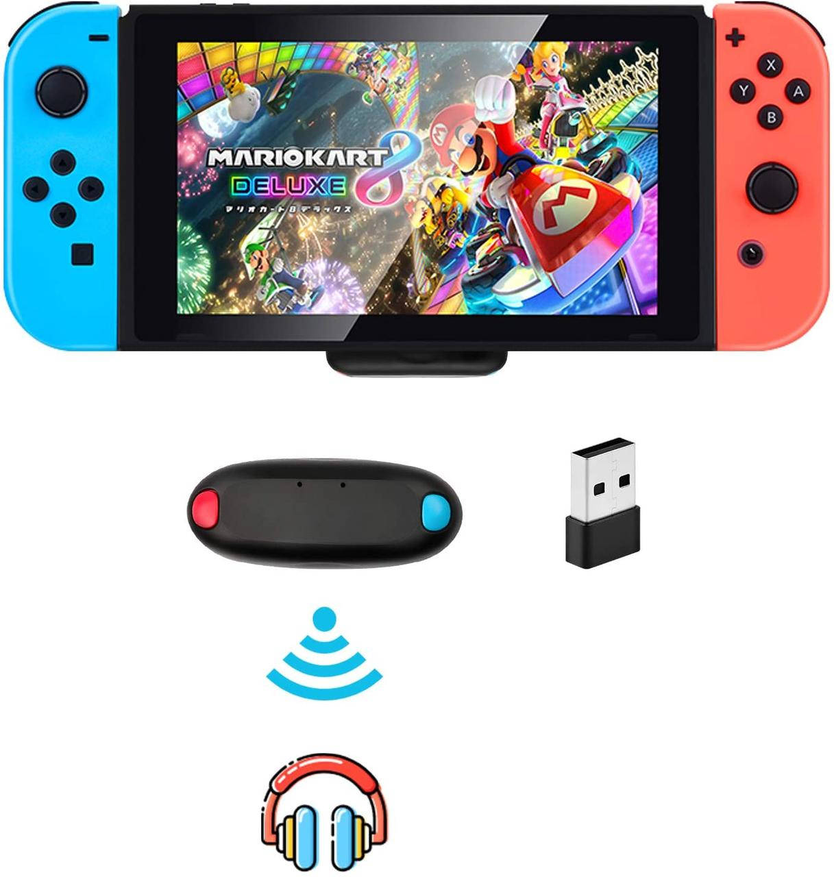 

Беспроводной bluetooth V 5.0 аудио-адаптер 3.5 мм Uervoton для Nintendo Switch/Lite