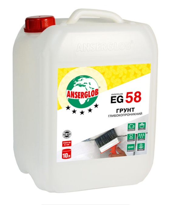 

Грунтовка глубокопроникающая Anserglob EG 58 10 л Прозрачная