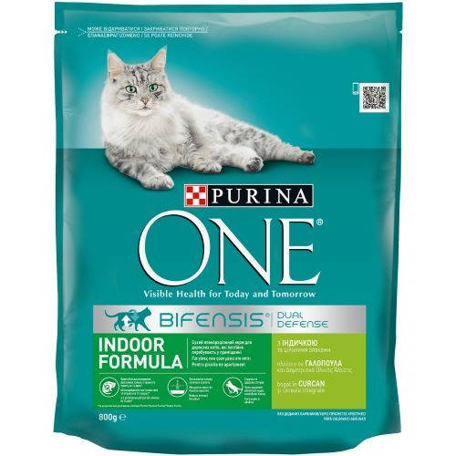 

Корм 800г PURINA ONE INDOOR FORMULA сухий для котів з індичкою та цільними злаками