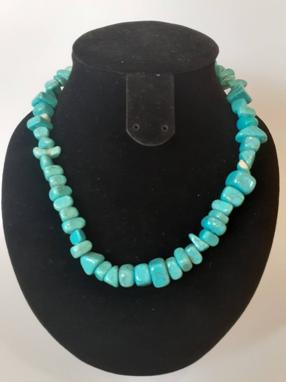 

Бусы галтовка из Бирюзы(имитация) d-9-13мм(+-) L-48см