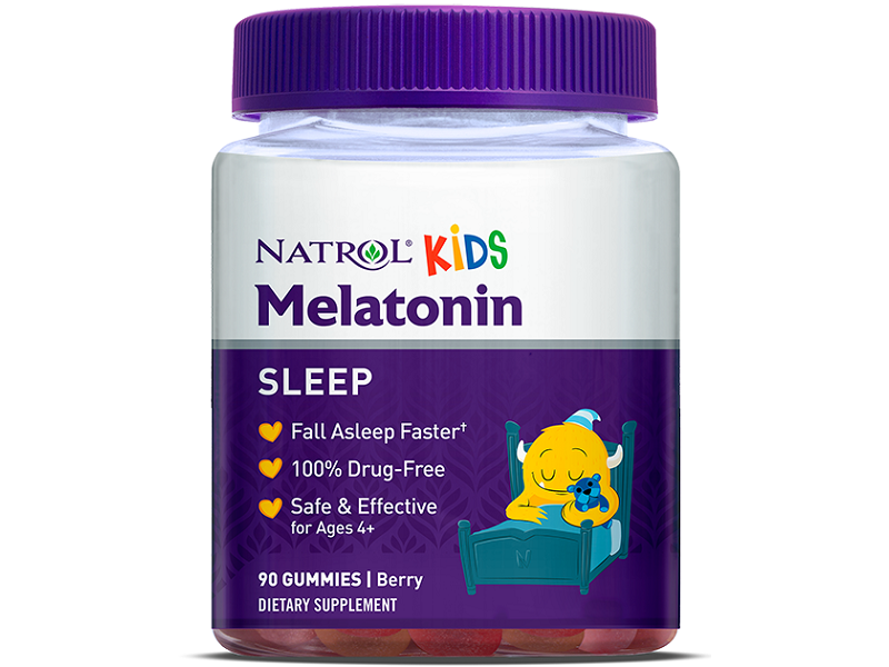

Мелатонин для детей со вкусом ягод, Kids, Melatonin Gummies, Natrol, 90 таб.