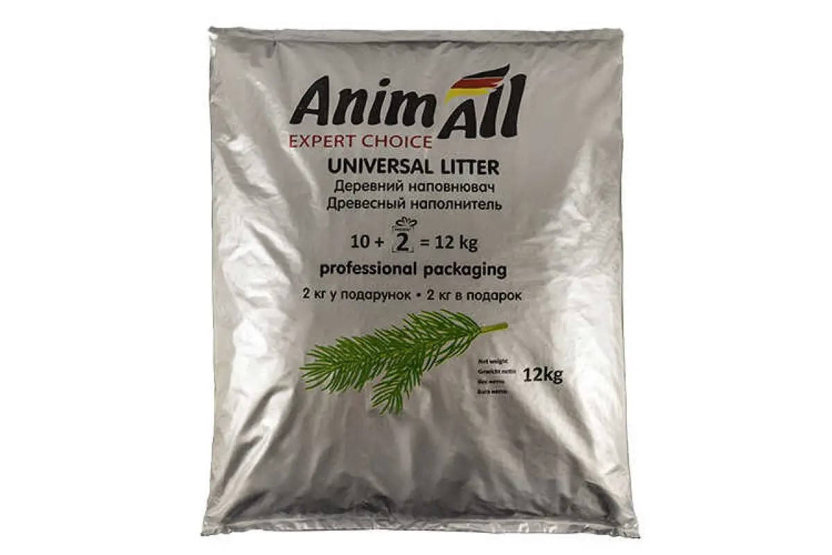 

Наполнитель древесный AnimAll (АнимАлл) 12кг (2кг в подарок) для кошачьего туалета