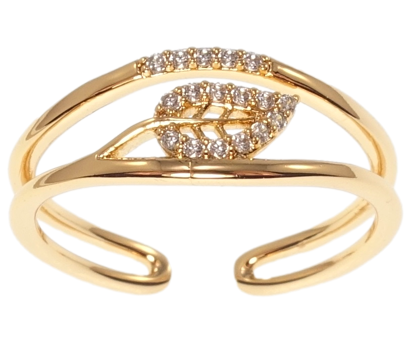 

Кольцо Xuping QQMM Позолота 18K "Листик" р.17-18