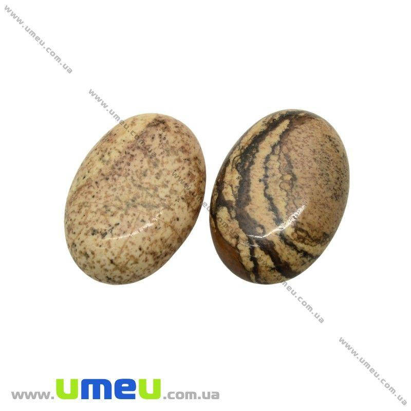 

Кабошон нат. камень Яшма пейзажная, Овал, 25х18 мм, 1 шт (KAB-025939)