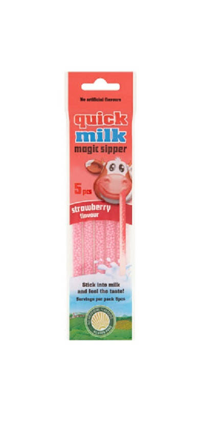 

Трубочки для молока Quick Milk Magic Sipper Strawberry Flavour 5 шт