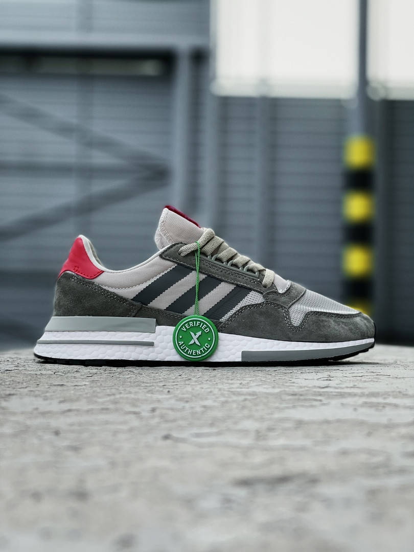 

Adidas ZX 500 RM мужские летние серые кроссовки на шнурках. Летние мужские текстильные кроссы, Серый