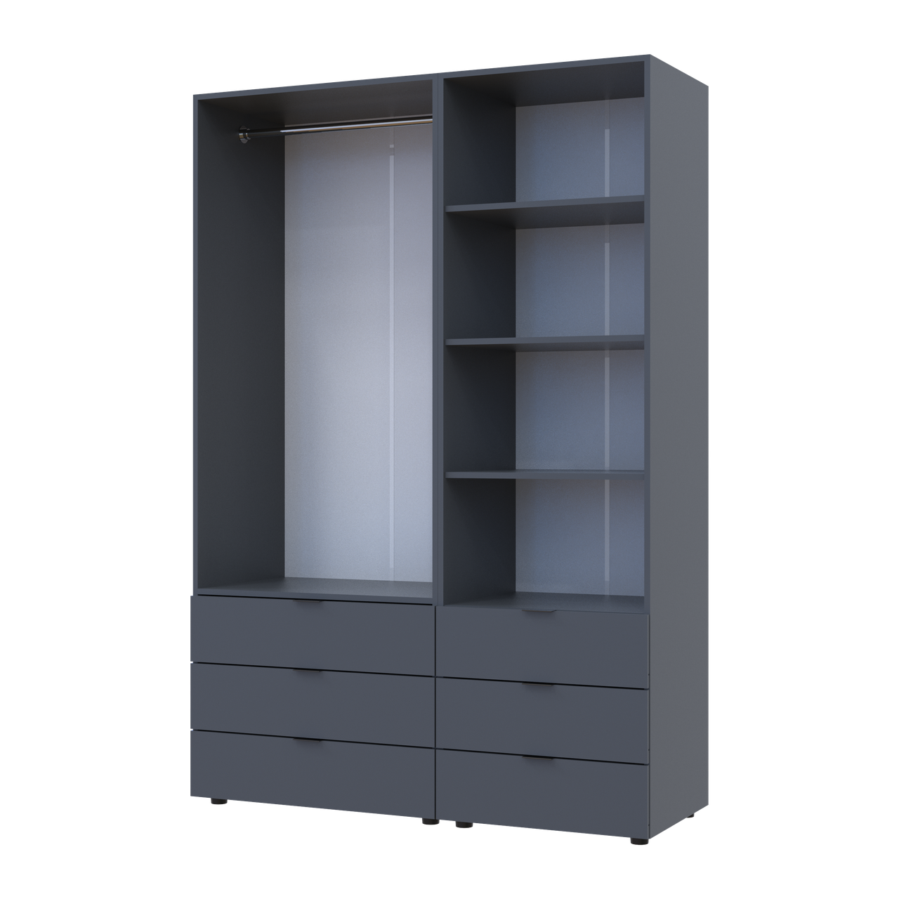 Шафа для одягу Doros Гелар Графіт 2ДСП з пеналом 137.5х49.5х203.4 (42005168) 3