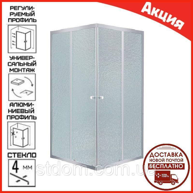 

Душевая кабина квадратная 90x90 см без поддона Lidz Wawel матовое стекло душевой уголок 90 на 90