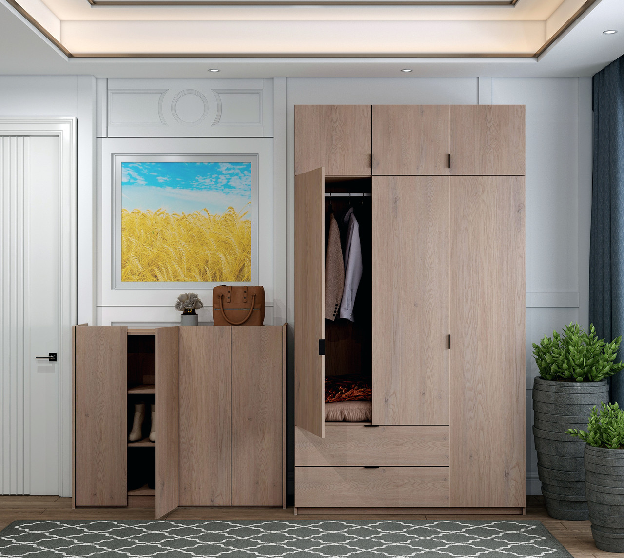 Тумба для взуття Doros Кассель Канноло 4 ДСП 128х40х110 (41516216) 2