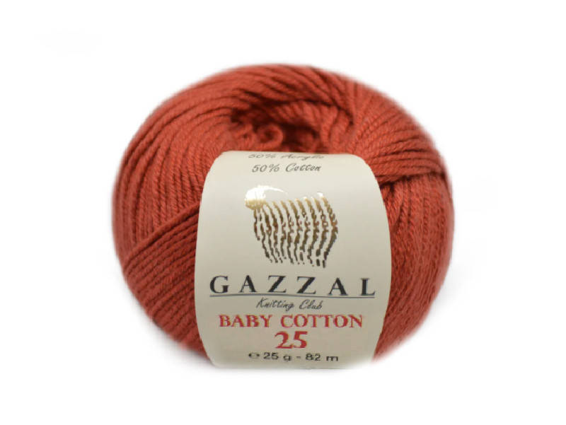 

Gazzal Baby Cotton-25, Терракот №3453, Коричневый