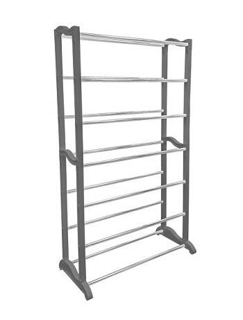 

Полка для обуви железная 7 ярусов серая, 55x25x96 см, Серый