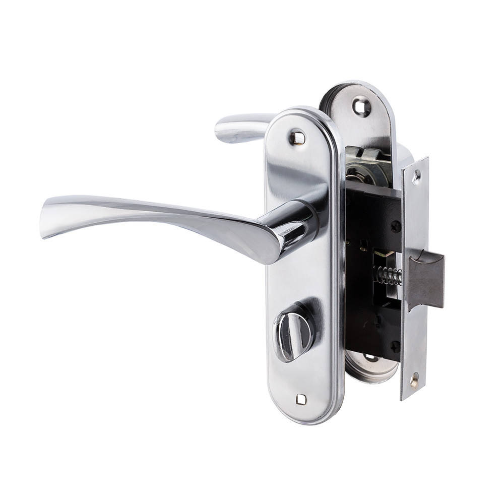 

Замок врезной с защелкой, для деревянных дверей FZB BK-71157, Хром