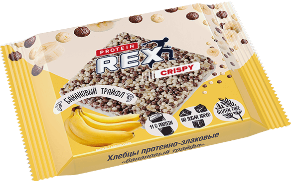

Протеиновый злаковый хлебец ProteinRex "Банановый Трайфл" (55 грамм)