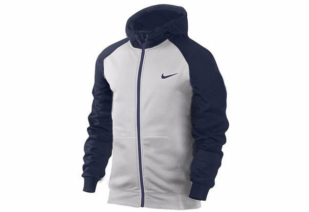 

Мужская спортивная кофта кенгуру на змейке Nike, Серый