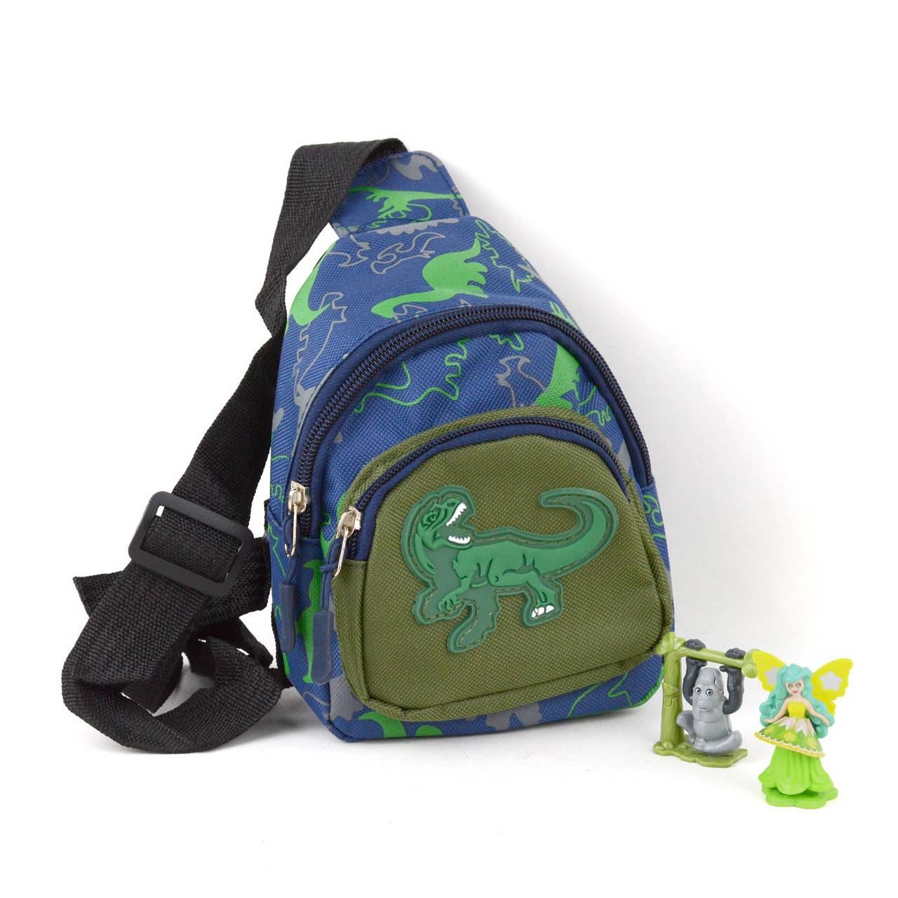 

Рюкзак детский с динозавром Синий