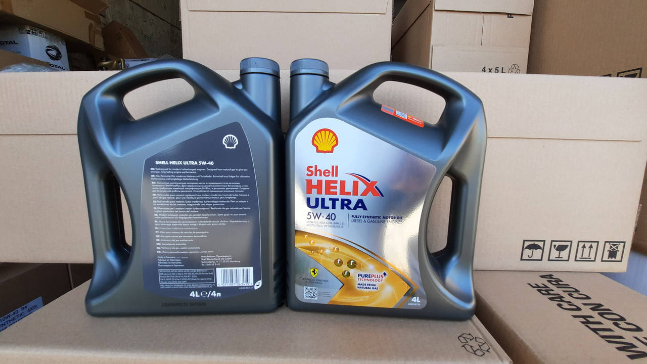 

Масло моторное синтетическое Шелл Хеликс Ультра Shell Helix Ultra 5W-40 (16 литров).