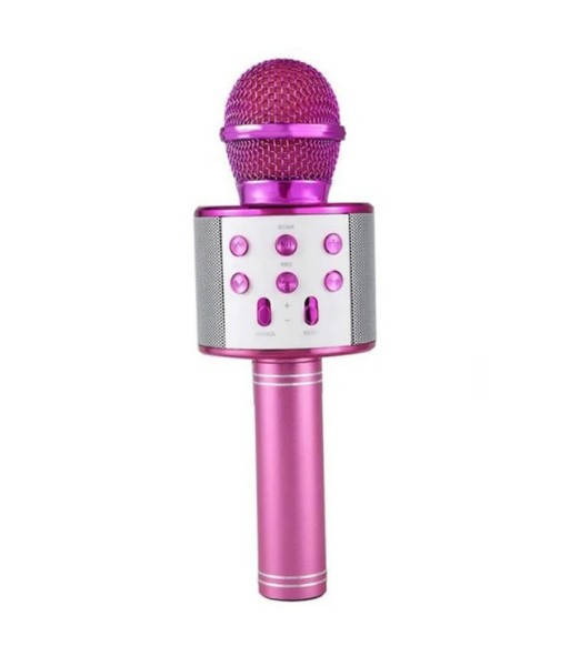 

Микрофон караоке Bluetooth WS-858 pink малиновый 154642
