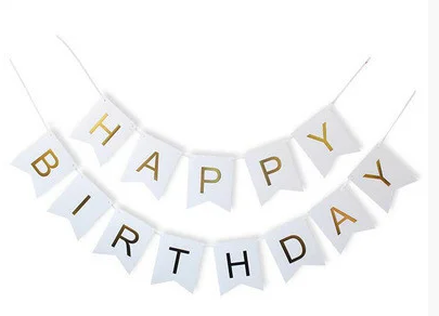 

Гирлянда "Happy Birthday", белая