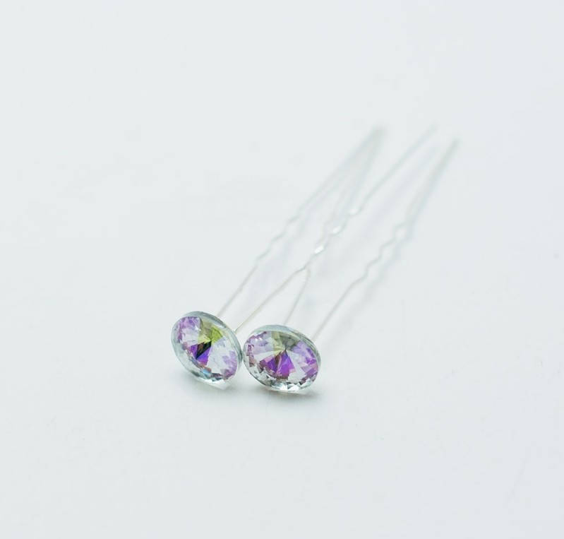 

Шпильки для волос с камнем, Белый