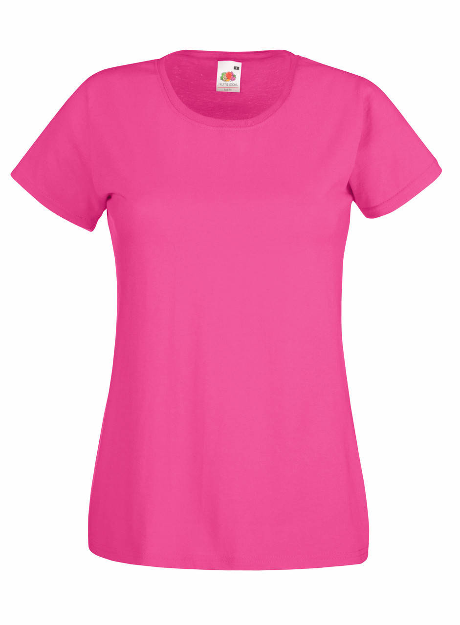 

Женская футболка Fruit of the Loom Valueweight T Lady-Fit Малиновый, XL