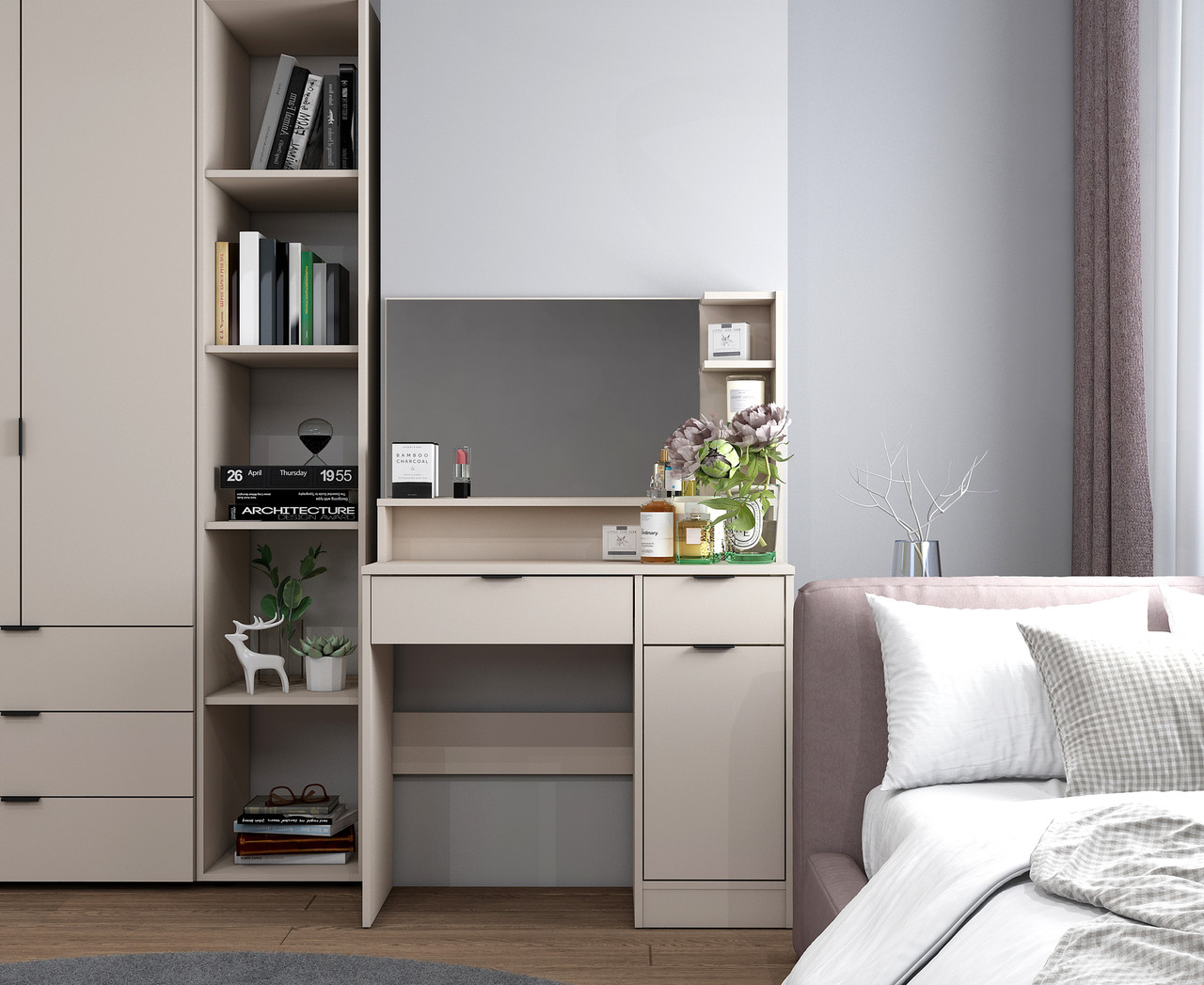 Туалетний столик Doros Естель Кашемір ДСП 90х38х135 (41516050) 5