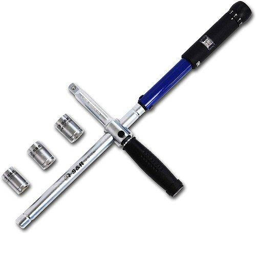 

Динамометрический ключ с торцевыми головками S&R 1/2" 70-170 Hm 465012170