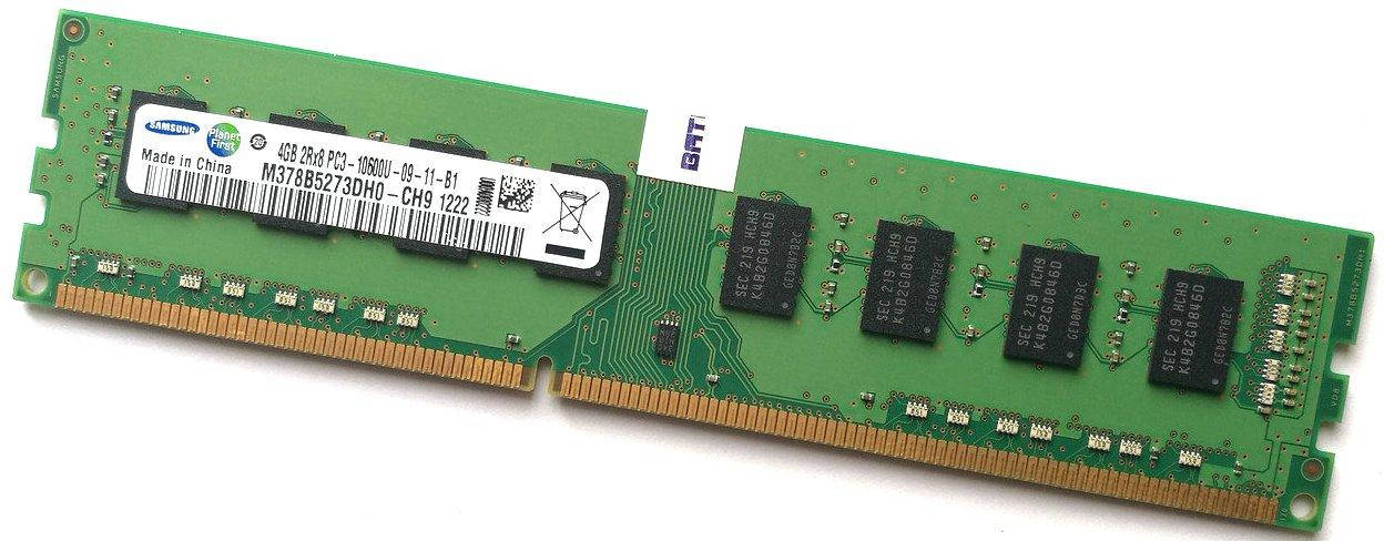 

Оперативная память Samsung DDR3 4Gb 1333MHz PC3-10600 2R8 CL9 (M378B5273DH0-CH9) Б/У