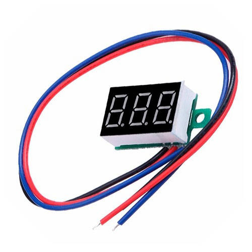 

Цифровой вольтметр 4.5-30В LED измеритель напряжения вольтажа, 101183