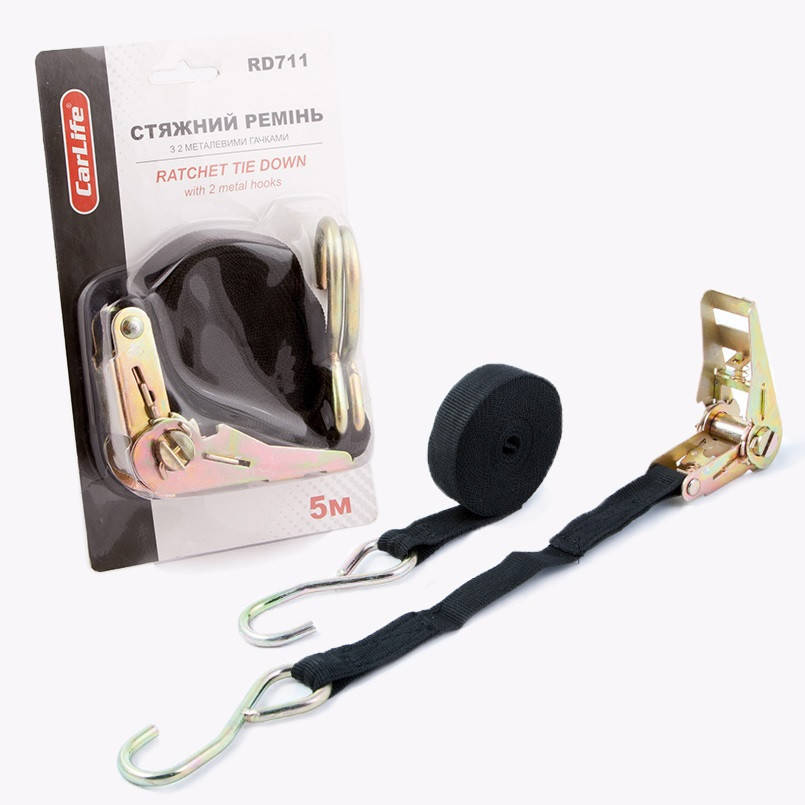 

Стяжка груза 5M 1 T 25мм "CARLIFE" RD711 (блистер)