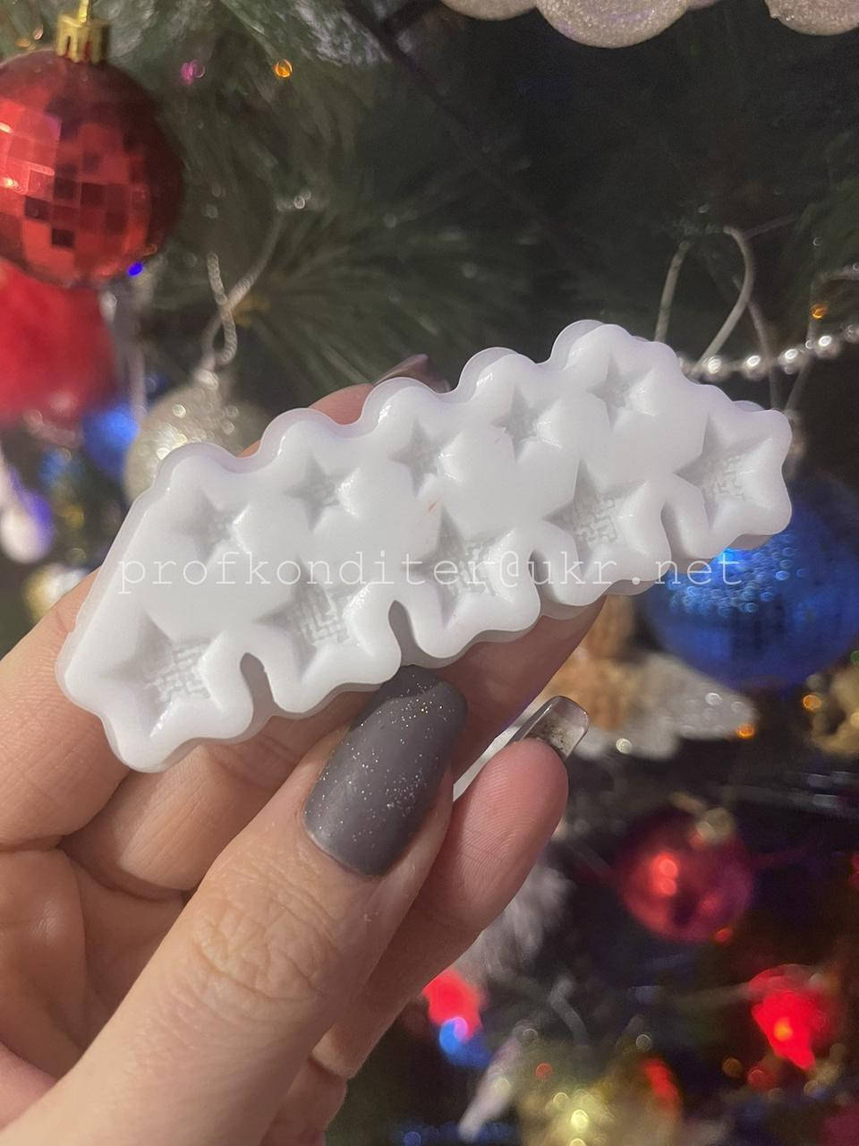 

ЭКСКЛЮЗИВ! Силиконовый Молд для шоколада, мастики "Звзедочки пузырчастые"