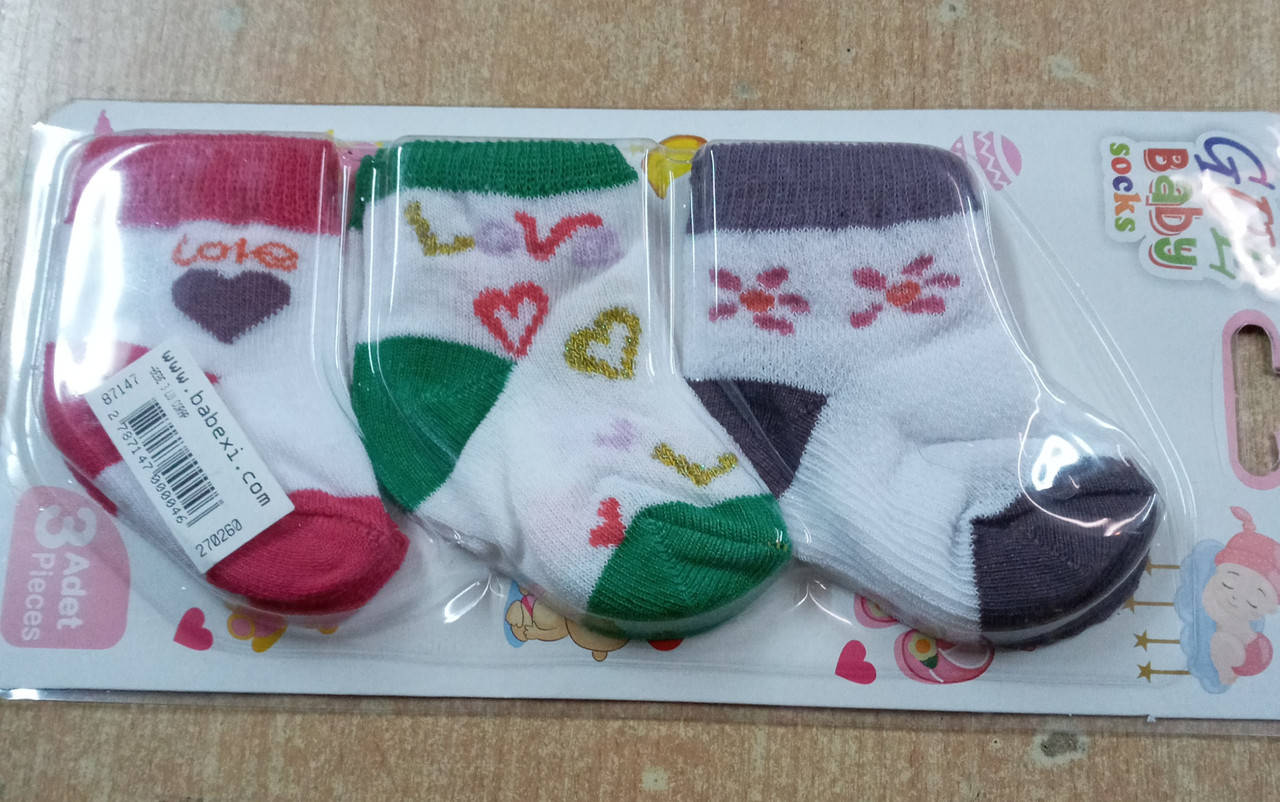 

Носочки детские, р0 , тонкие, 3 шт
