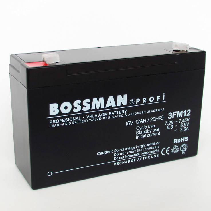 

Аккумулятор Bossman 6V 12Ah для детских электромобилей 3fm12a 2021 год