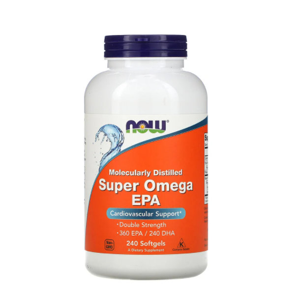 

Супер Омега 3 двойная сила, Super Omega EPA, Now Foods, 240 капсул (NOW-01683)