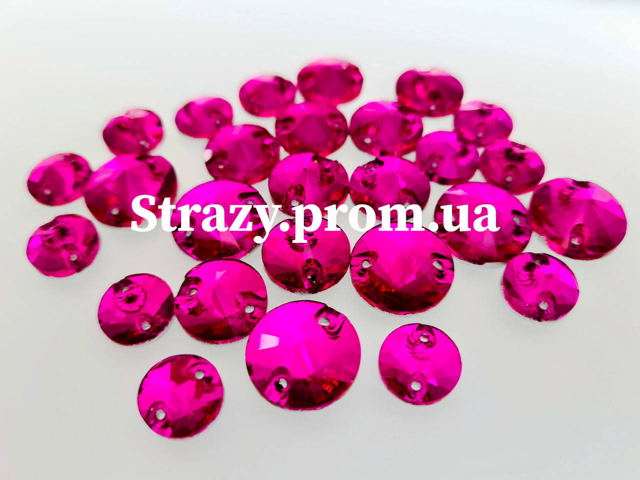 

Стразы пришивные Круги 14мм. Super Pink Эконом