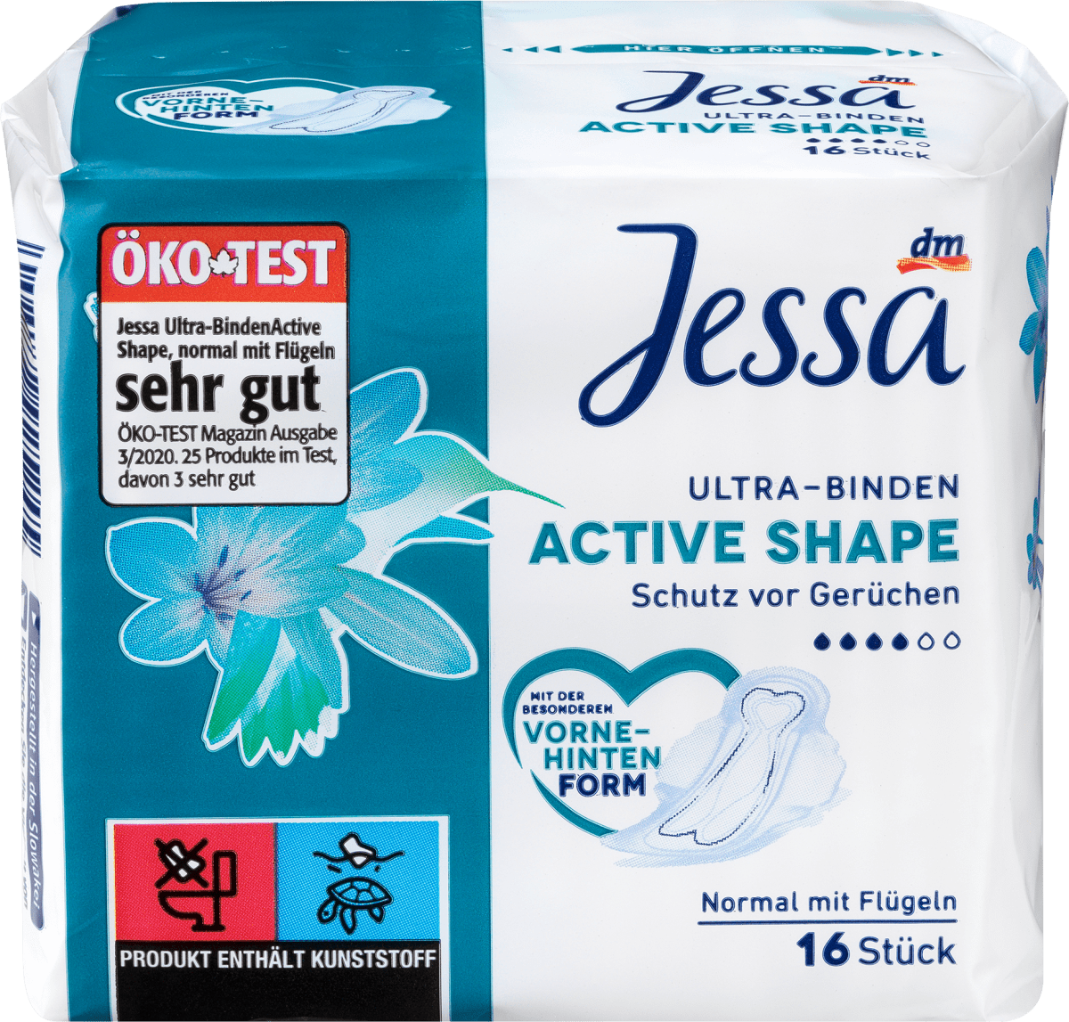 

Гигиенические прокладки с крылышками Jessa Ultra-Binden Active Shape, 16 шт.