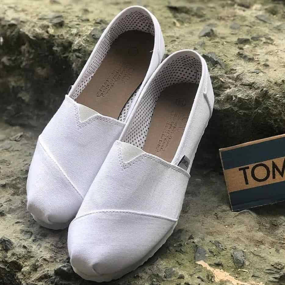 

Мужские белые летние текстильные эспадрильи Toms