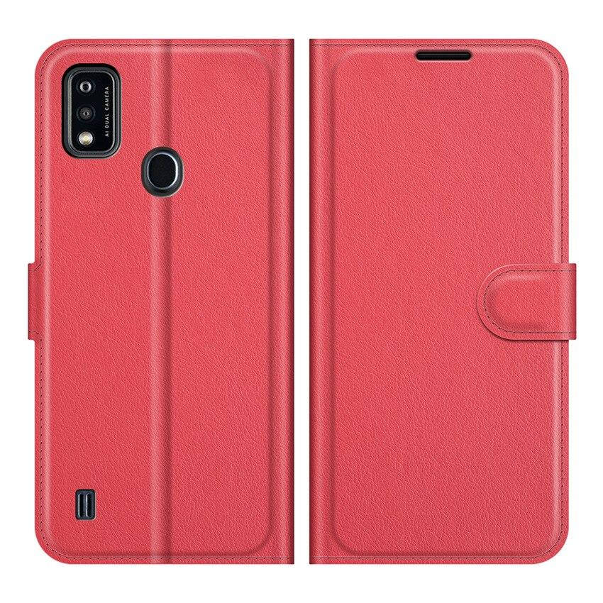 

Чехол книжка Lichee для ZTE Blade A51 (9 цветов) красный