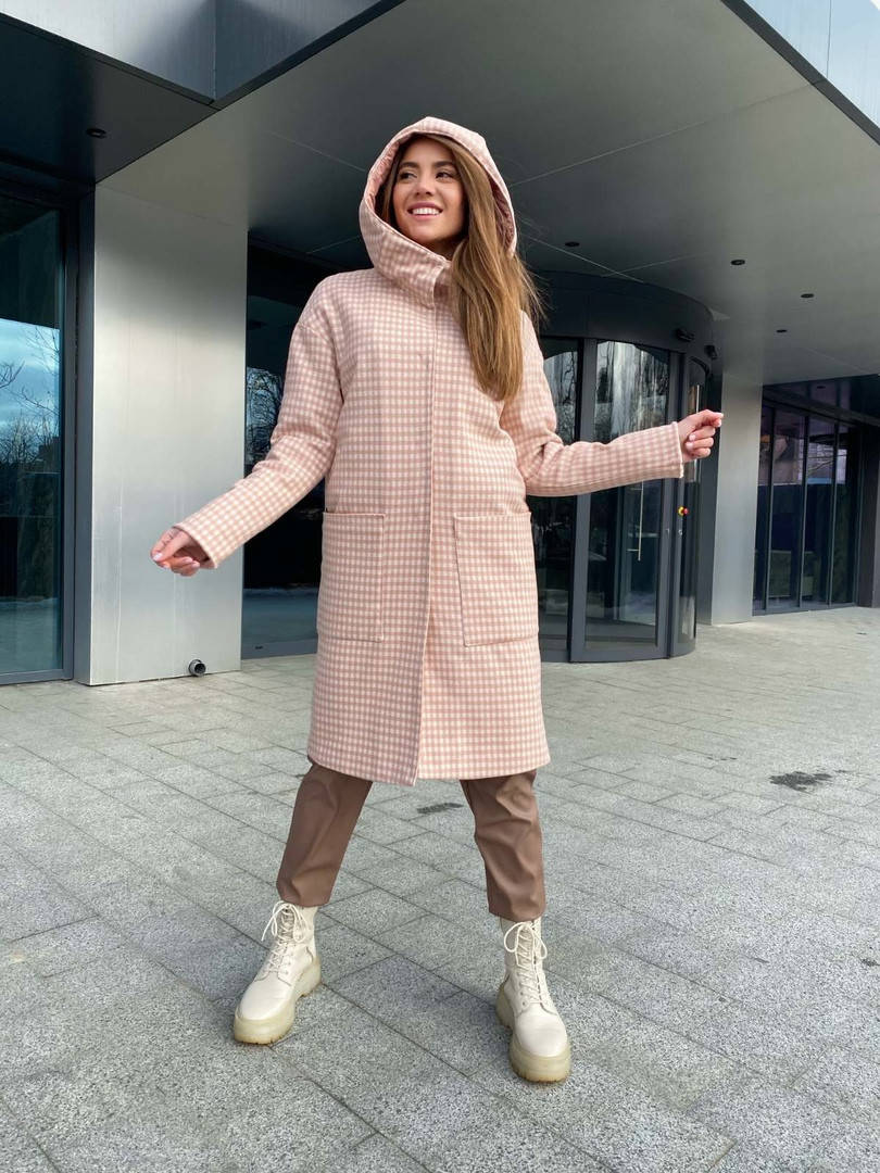 

Женское Стильное Пальто с капюшоном