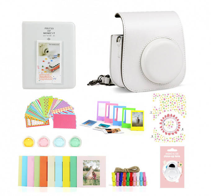 

Комплект аксессуаров 8 в 1 Caiul для камеры моментальной печати Fujifilm Instax Mini 11 Caiul Ice White