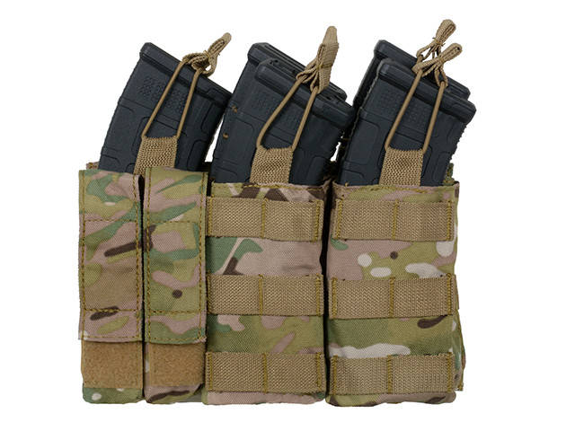 

Triple AK Mag/Pistol Pouch Panel (5 plus 2) - Multicamo