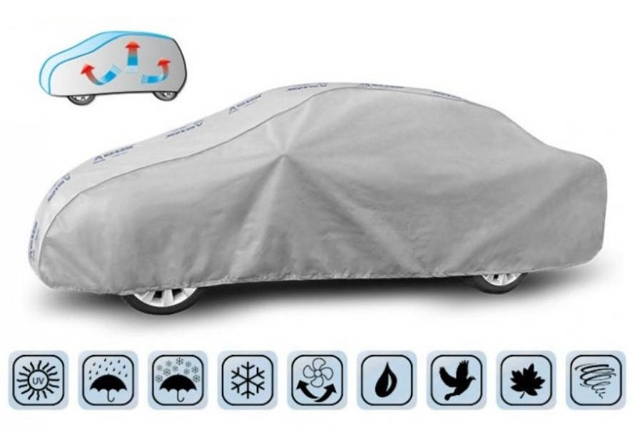 

Чехол-Тент автомобильный на Седан (XL) д 472-500см (Basic Garage), Серый