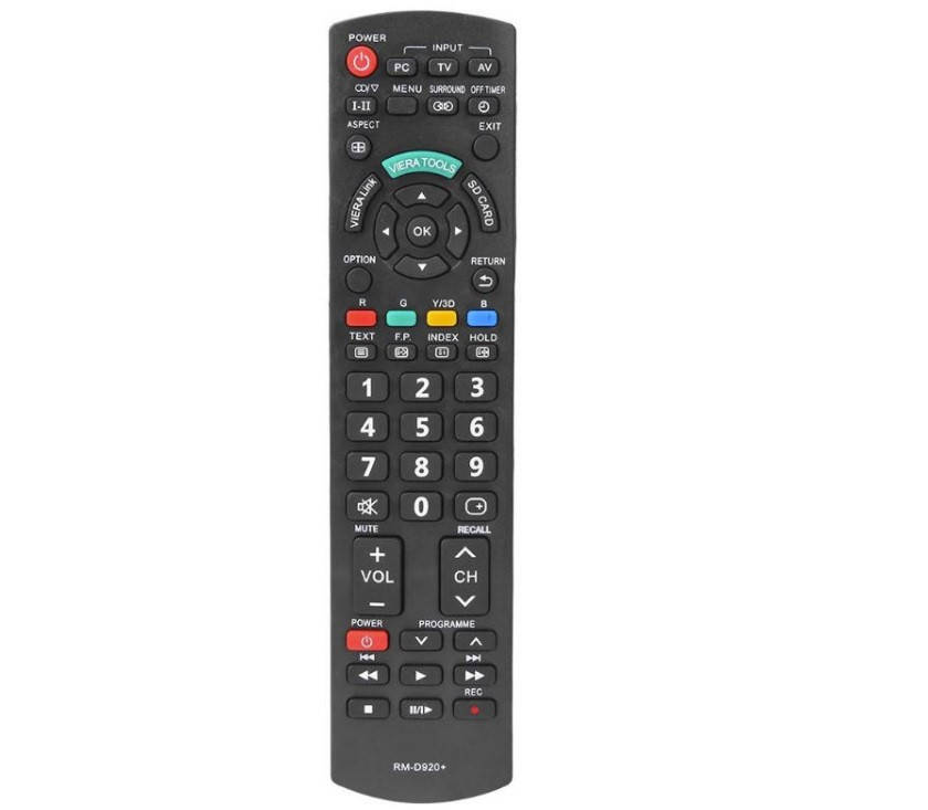 

Пульт ДУ Panasonic HUAYU RM-D920+ универсальный для телевизоров LED/LCD, Черный