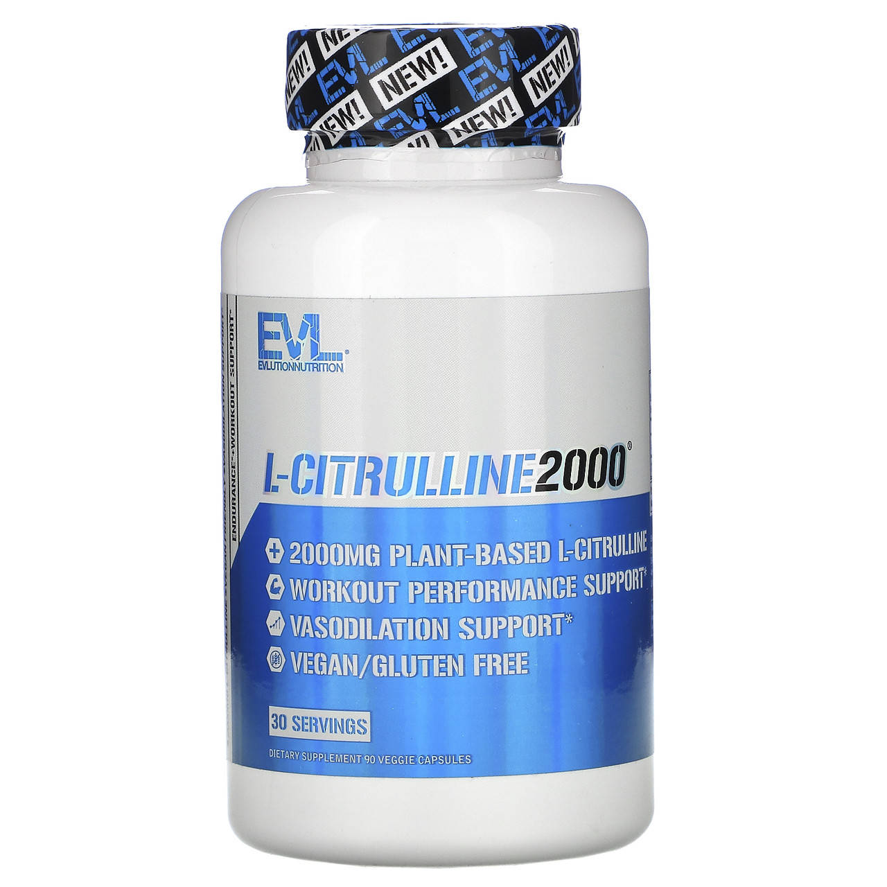 

EVL, L-Citrulline 2000 (90 капс.), цитруллин, цитрулін