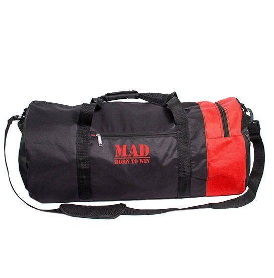 

Большая спортивная сумка–тубус XXL 50L черно-красная от MAD | born to win, Красный