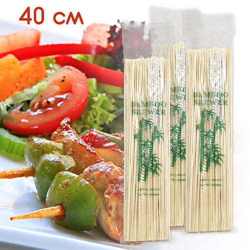 

Деревянные бамбуковые палочки (шампура) для шашлыка - 40 см, 100 шт. / бамбуковые шпажки для шашлыка 400