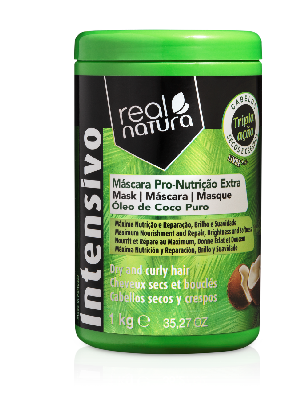 

Маска Real Natura Pro-Nutricao Extra Coco для питания, гладкости и блеска волос 1kg