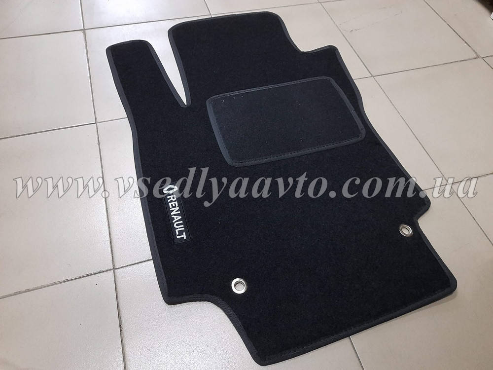 

Ворсовый водительский коврик Renault Clio хетчбэк 2005-2012 гг., Черный