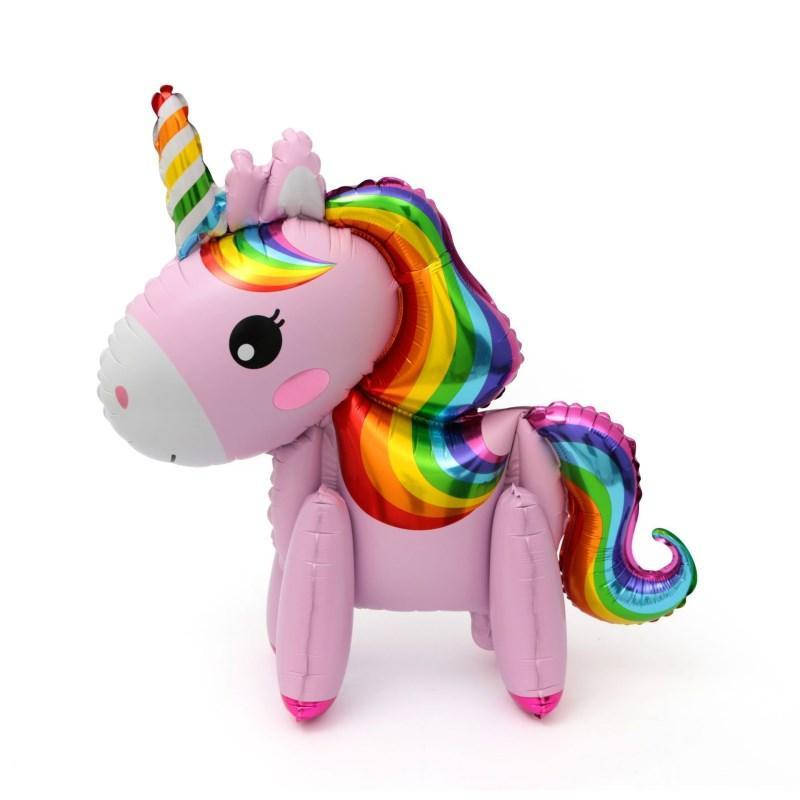 

ШАР 3-Д радуга Розовый 60 см. ФИГУРНЫЙ "Маленький ЕДИНОРОГ" ФОЛЬГИРОВАННЫЙ, Разные цвета