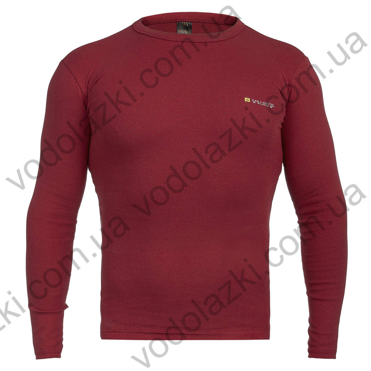 

Футболка с длинным рукавом мужская однотонная Красная