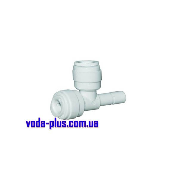 

Тройник 1/4" шланг х 1/4" шланг х 1/4" вставка, белый цвет (KP-SRT0404)